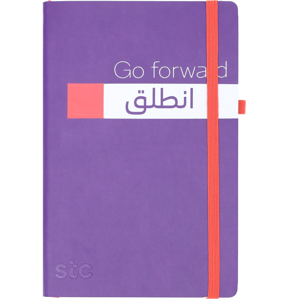 Notebook with stc logo