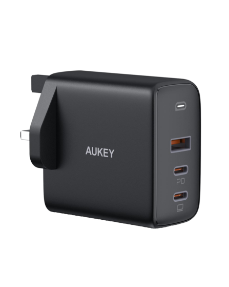 شاحن جداري AUKEY 90W PD تقنية GaN أسود