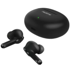 سماعة ريلمي Realme Buds T110 RMA2306 اللاسلكية – تصميم عصري باللون الأسود الجريء، مع جودة صوت رائعة واتصال Bluetooth مستقر.