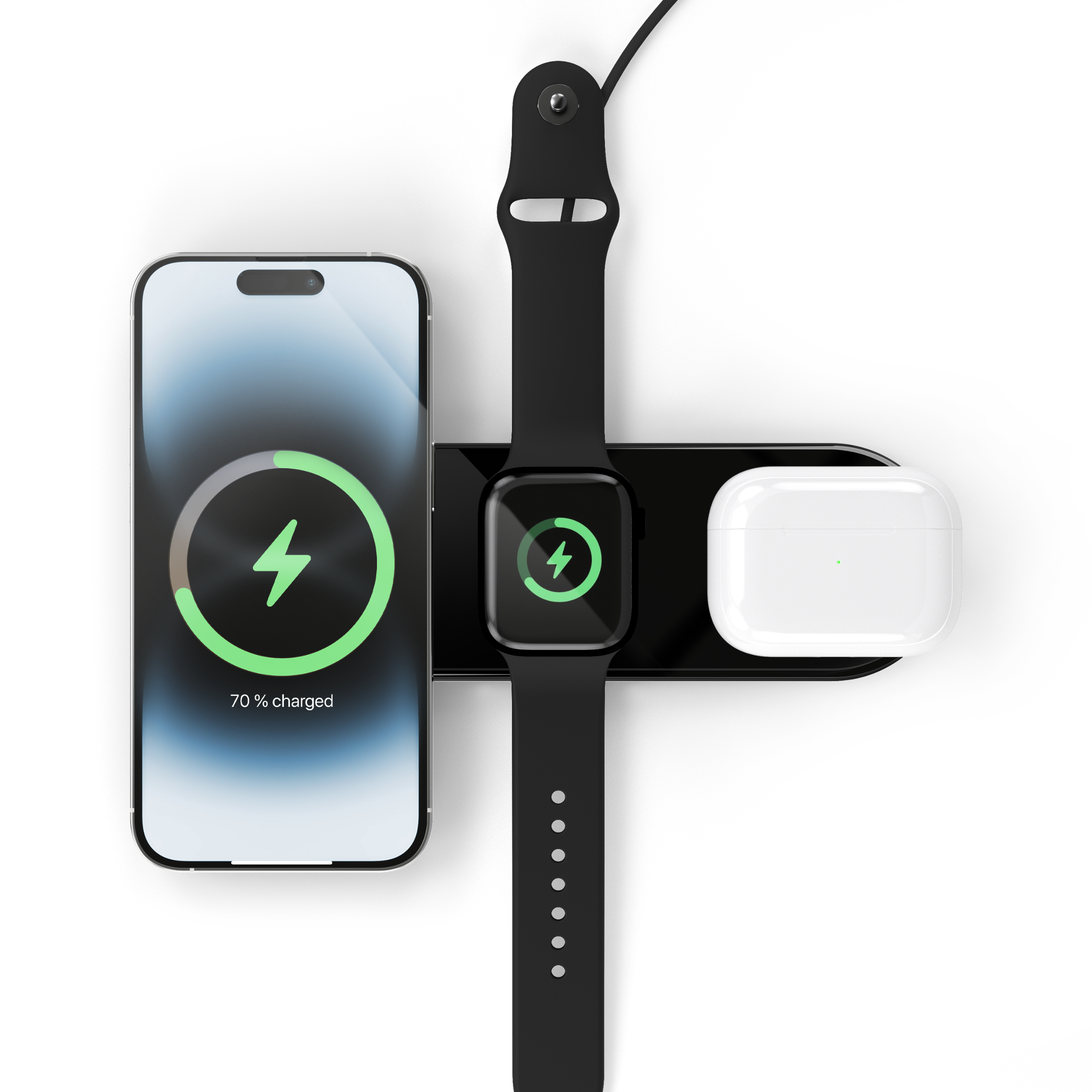 شاحن لاسلكي vonmahlen aura home 15w – أسود