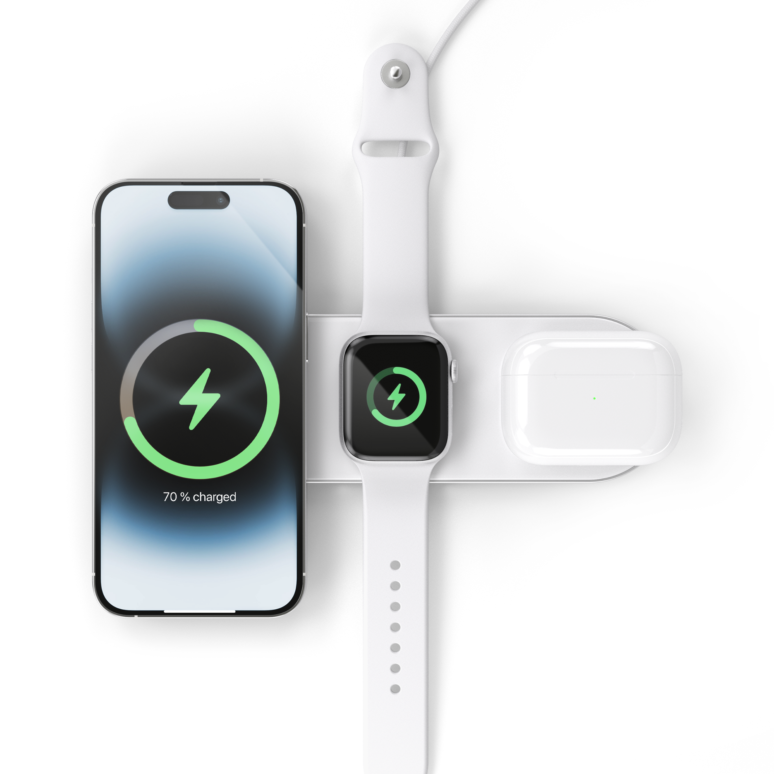 شاحن لاسلكي vonmahlen aura home 15w – أبيض