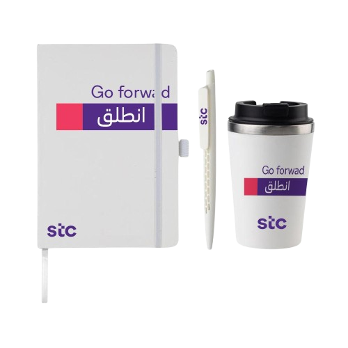 طقم Giftology كوب مزدوج الجدار دفتر A5 قلم