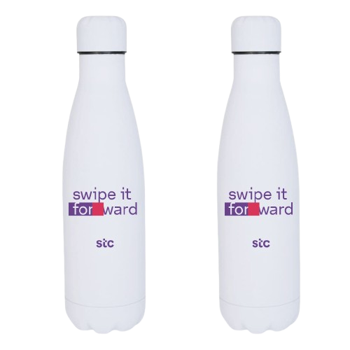 grodno soft touch insulated water bottle white