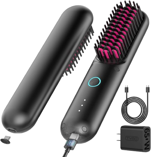 TYMO Portable Hair Straightening Brush HC122 Porta Pro Black