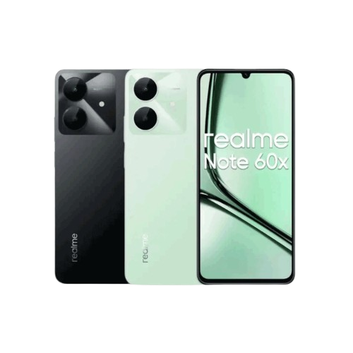 realme note 60x with 6.67-inch display, 4gb ram, 128gb storage, long battery life, and clear rear camera for everyday use.