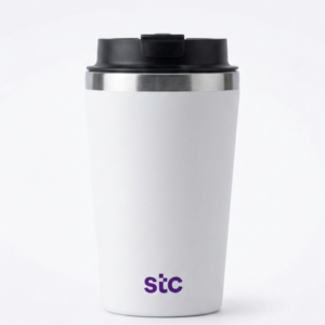 مج حراري ستانلي 350 مل ابيض بشعار stc