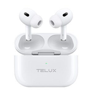 telux bassx5 tws in-ear earbuds white with clear sound, deep bass, and noise isolation for daily use.