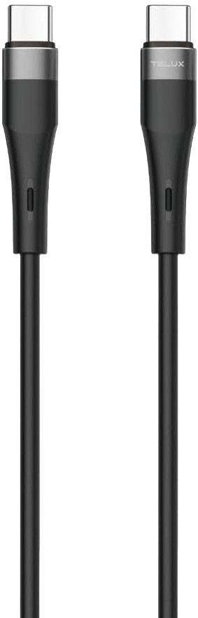 telux hyperx silicon usb-c to usb-c cable 1.2m/3.9ft black