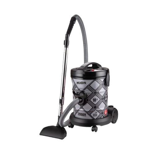 electric vacuum cleaner cleaning a modern living room floor.