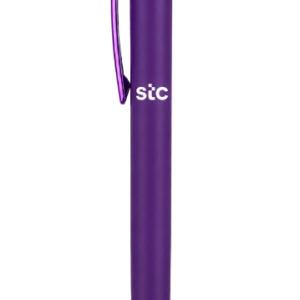 premium purple stc metal pen with metal clip and sleek design for writing, office use, meetings, and corporate gifts.