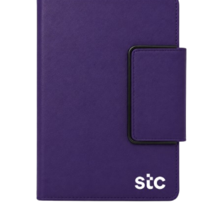 premium purple stc magnetic notebook with elegant design, ideal for meetings, office use, and corporate gifts.