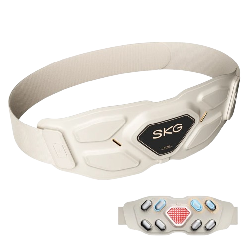 skg w9 pro lower back massager with 8 massage heads